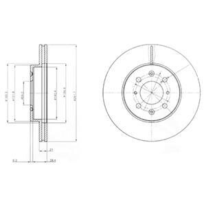 HONDA гальмівний диск передній Civic 94-,Rover Delphi BG2759