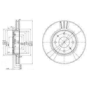 Гальмівний диск Delphi BG3501C