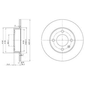 Гальмівний диск Delphi BG3505