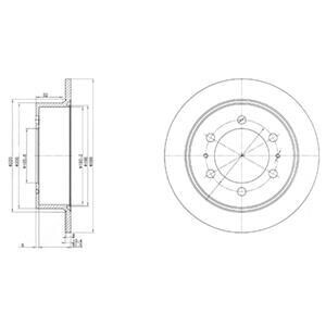 Гальмівний диск Delphi BG3522