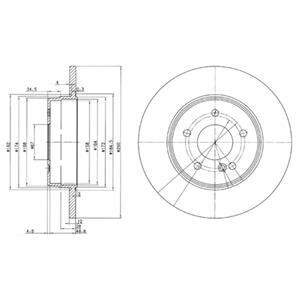 Гальмівний диск Delphi BG3602