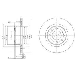 Гальмівний диск Delphi BG3621
