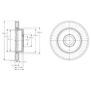 Гальмівний диск Delphi BG3659