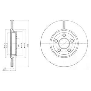 Гальмівний диск Delphi BG3704