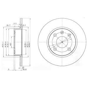 Гальмівний диск Delphi BG3771