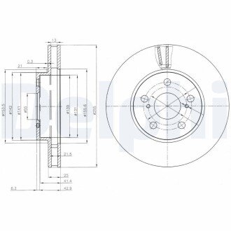 Гальмівний диск Delphi BG3850