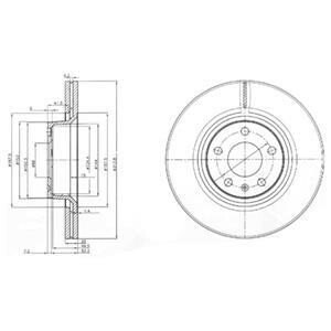 VW диск гальмівний передн.Audi A6 2.4I 2.0TDI 2.7TDI 3.0TDI 05- Delphi BG3942