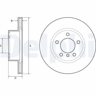 Гальмівний диск Delphi BG4645C (фото 1)