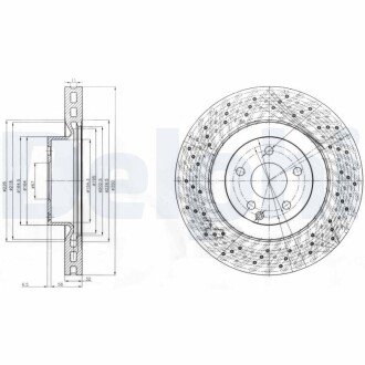 DB гальмівний диск передній S Klass W221 05- Delphi BG9057