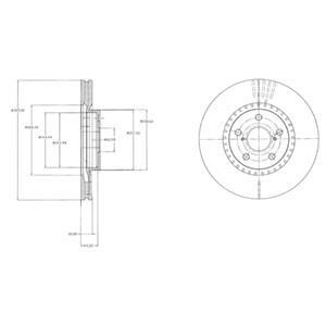 Гальмівний диск Delphi BG9074