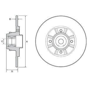 Гальмівний диск з підшипником Delphi BG9114RS