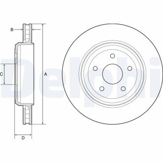 JEEP гальмівний диск задній GRAND CHEROKEE IV Delphi BG9214C