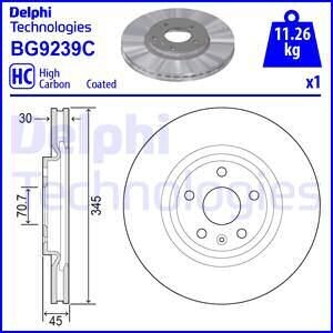 Гальмівний диск Delphi BG9239C