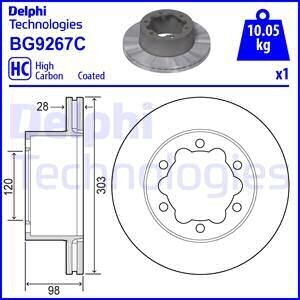 Гальмівний диск Delphi BG9267C