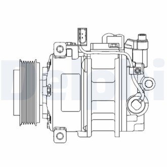 Компресор кондицiонера VW MultivanV/TransporterV "2,0TDI "09-15 Delphi CS20522