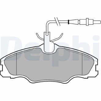 Гальмівні колодки дискові PEUGEOT 406 "F "96>> Delphi LP985