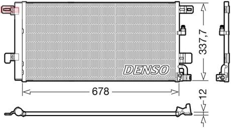 Конденсер кондиціонера DENSO DCN02001 (фото 1)