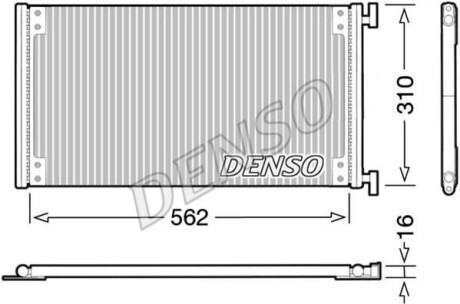 Фото радіатор кондиціонера DENSO DCN09040 Радіатор кондиціонера DENSO DCN09040