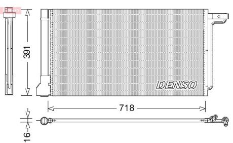 Конденсатор кондицiонера FORD C-Max/Focus/Grand "1,6 "10-20 DENSO DCN10028