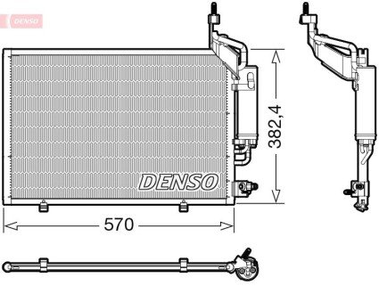 Конденсатор кондицiонера FORD Fiesta "1,0 "12-17 DENSO DCN10050