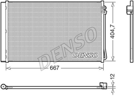 Конденсатор кондицiонера MB V-Class/Vito "1,6-2,1 "14>> DENSO ="DCN17062"