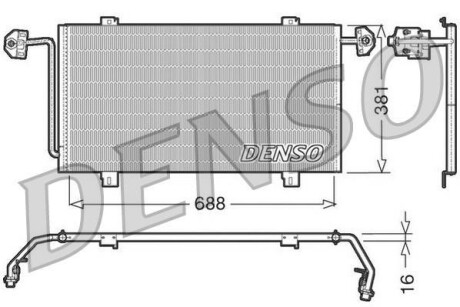Радіатор кондиціонера Уцінка (Пошкоджена упаковка) DENSO DCN23023
