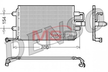 Конденсатор кондицiонера AUDI/SEAT/SUBARU/VW A3/Leon/Legacy/Bora "1,2-3,6 "94>> DENSO DCN32017