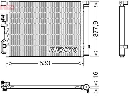 Конденсатор кондицiонера HYUNDAI/KIA Tucson/Sportage "1,6-2,0 "15-22 DENSO DCN41018