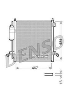 Конденсатор кондицiонера MITSUBISHI L200 "2,5 "05-15 DENSO ="DCN45001"