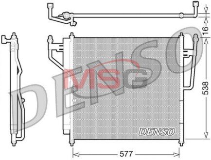 Конденсатор кондицiонера INFINITI/NISSAN QX56/Armada/Titan "03-08 DENSO DCN46017