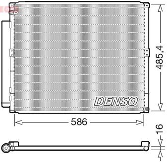 Конденсатор кондицiонера TOYOTA Land Cruiser "3,0 "02-09 DENSO DCN50113