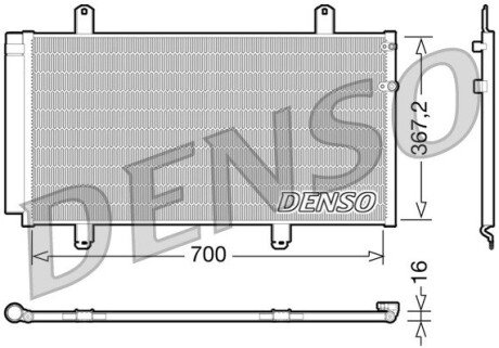 Конденсер кондиціонера DENSO DCN51004 (фото 1)