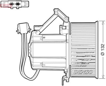 Вентилятор обігрівача AUDI A4/A5/Q5 "1,8-4,2 "07-17 DENSO DEA02009