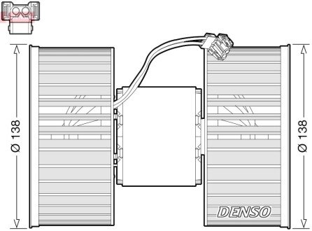 Вентилятор обігрівача BMW X3 "2,0-3,0 "06-11 DENSO DEA05006