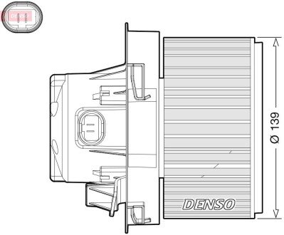 Вентилятор обігрівача PEUGEOT 207 "1,4-1,6 "06-15 DENSO DEA21012