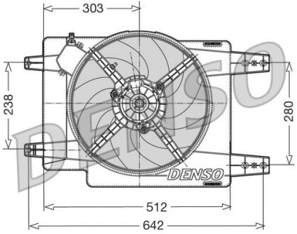 Вентилятор радіатора DENSO DER01011