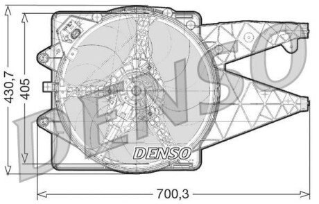 Вентилятор радіатора DENSO DER01020