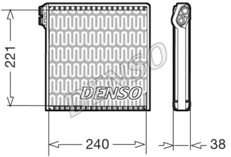 Випаровувач кондиціонера DENSO DEV09102