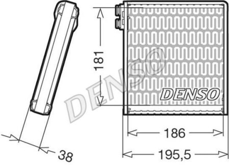 Випаровувач кондиціонера DENSO DEV09103