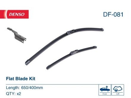 Щітка склоочисника Flat Blade Kit 650мм/400мм DENSO DF-081