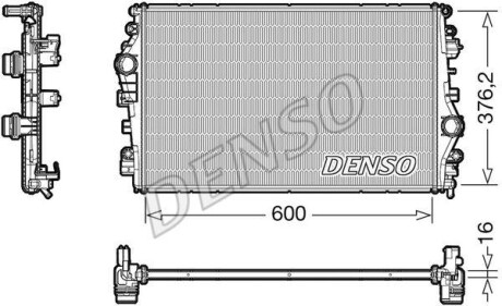 Радіатор двигуна DENSO DRM01009
