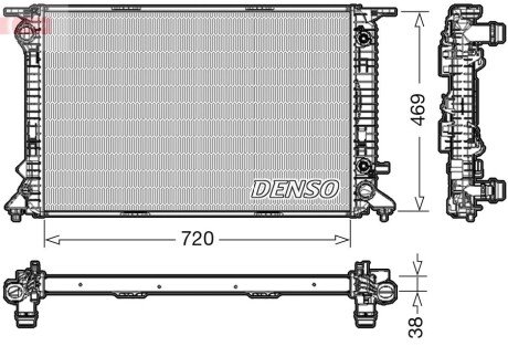 Радіатор AUDI/PORSCHE A5/Macan "2,7-3,2 "07-18 DENSO DRM02023