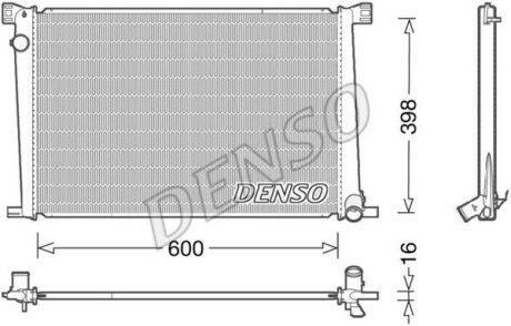 Радіатор двигуна DENSO DRM05007