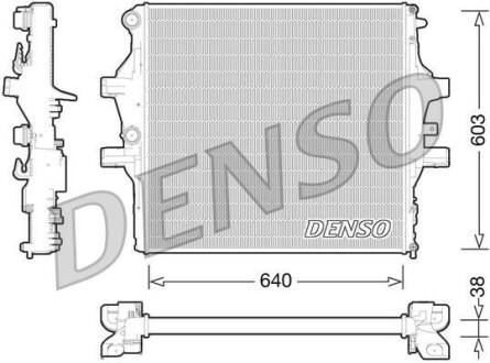 Радіатор двигуна DENSO DRM12009