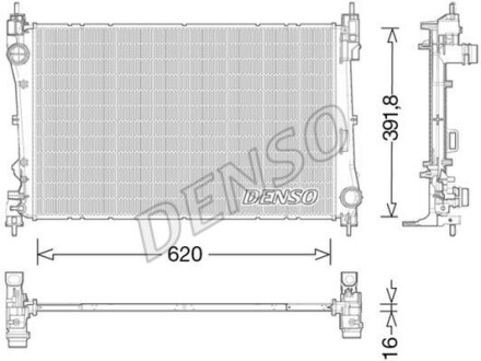 Радіатор двигуна DENSO DRM13017
