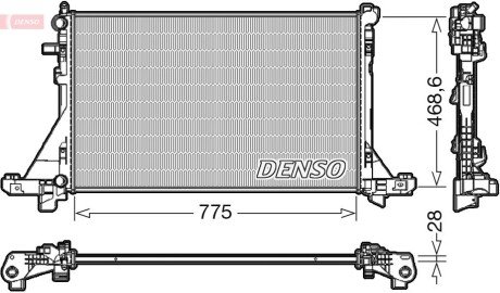 Радіатор NISSAN/OPEL/RENAULT NV400/Movano/Master "2,3 "10>> - знято з виробництва DENSO DRM23112 (фото 1)