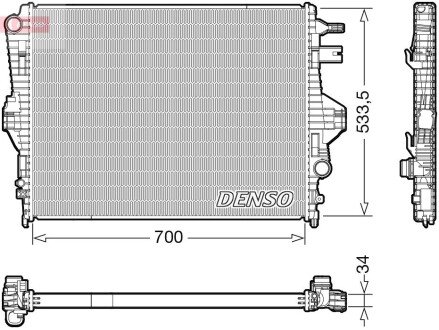 Радіатор PORSCHE/VW Cayenne/Touareg "3,0-3,6 "10>> DENSO DRM32050