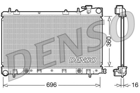 Радіатор двигуна DENSO DRM36002