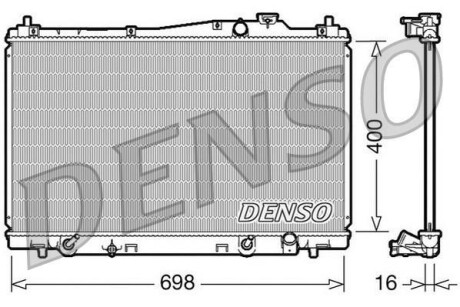 Радіатор двигуна DENSO DRM40017