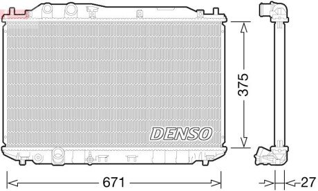 Радіатор HONDA Civic "1,8 "05-12 DENSO DRM40029